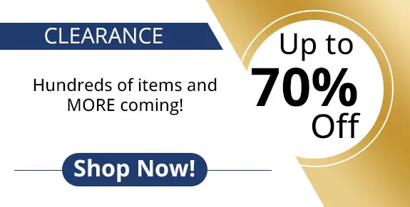 Save up to 70% on Clearance