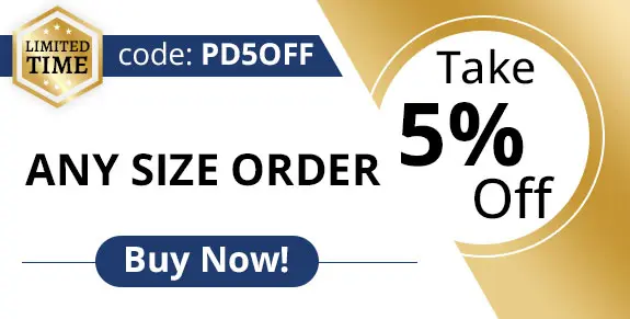5% Off any order, Promo Code: PD5OFF
