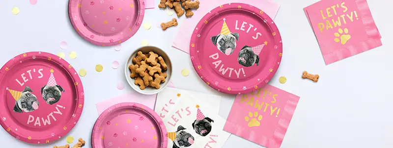 Paper plates personalized for a party